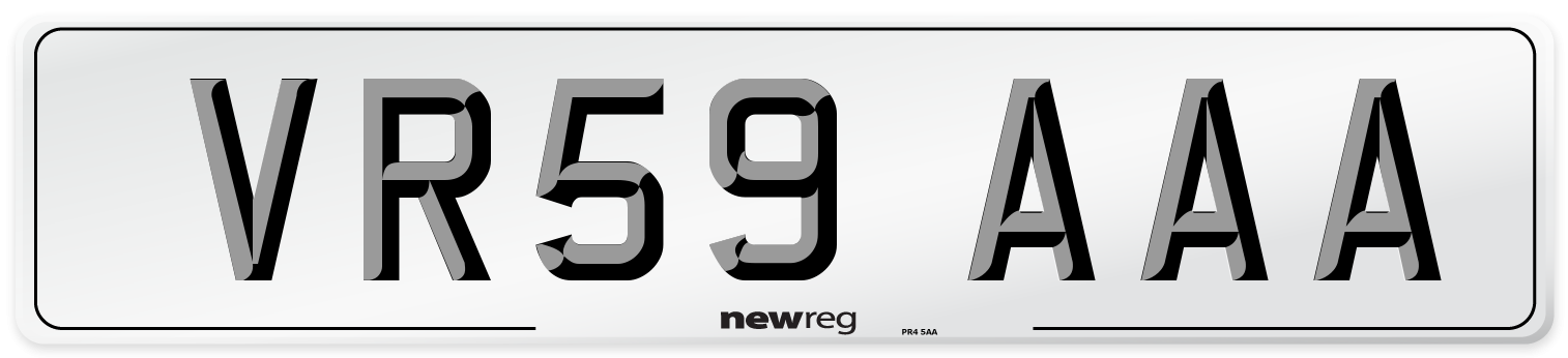 VR59 AAA Number Plate from New Reg